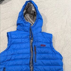 Stio Royal Blue Quilted Hooded Down Vest